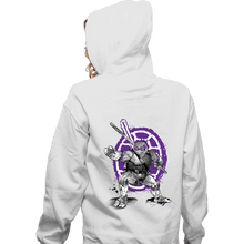 Load image into Gallery viewer, Daily_Deal_Shirts Zippered Hoodies, Unisex / Small / White Donatello Sumi-e

