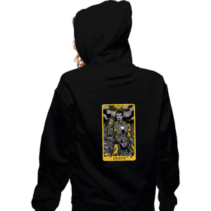 Shirts Zippered Hoodies, Unisex / Small / Black Tarot Death