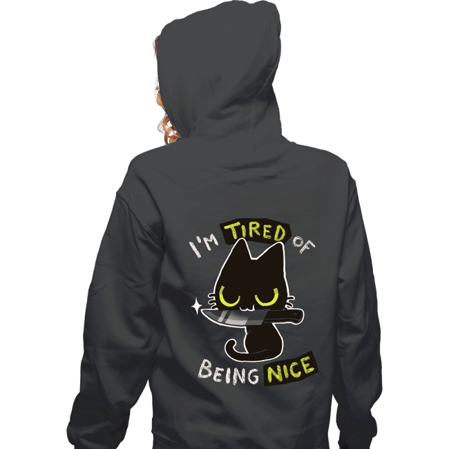 Secret_Shirts Zippered Hoodies, Unisex / Small / Dark Heather I'm Tired Of Being Nice
