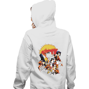 Daily_Deal_Shirts Zippered Hoodies, Unisex / Small / White Retro Space Cowboy