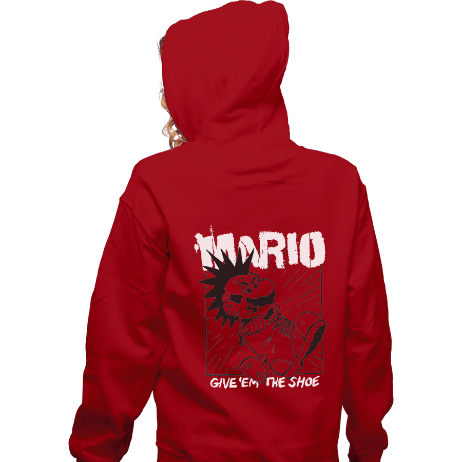 Shirts Zippered Hoodies, Unisex / Small / Red Give 'Em The Shoe