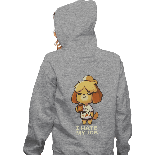 Shirts Zippered Hoodies, Unisex / Small / Sports Grey Hate My Job