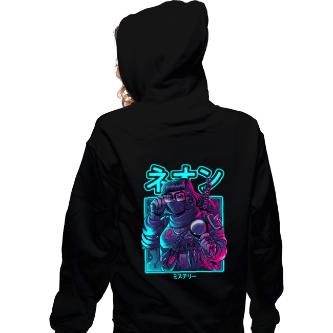 Daily_Deal_Shirts Zippered Hoodies, Unisex / Small / Black Neon Mystery