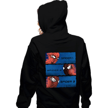 Load image into Gallery viewer, Daily_Deal_Shirts Zippered Hoodies, Unisex / Small / Black Spiders

