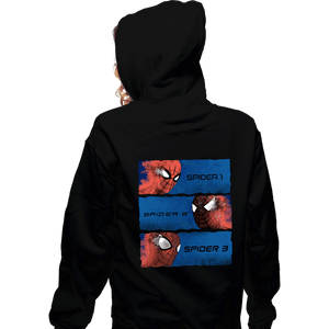 Daily_Deal_Shirts Zippered Hoodies, Unisex / Small / Black Spiders
