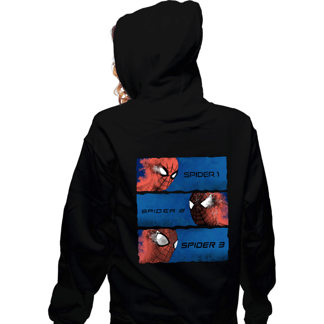 Daily_Deal_Shirts Zippered Hoodies, Unisex / Small / Black Spiders