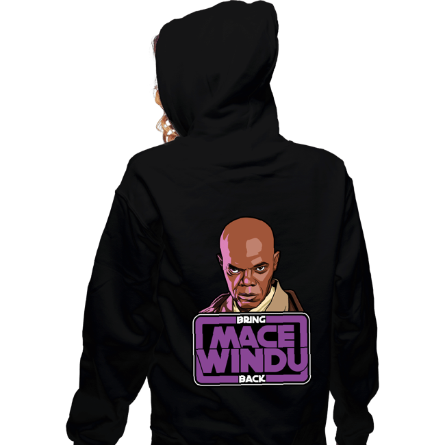 Secret_Shirts Zippered Hoodies, Unisex / Small / Black Bring Mace Windu Back