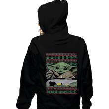 Load image into Gallery viewer, Shirts Pullover Hoodies, Unisex / Small / Black Baby Yoda Ugly Sweater

