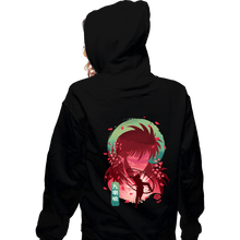Load image into Gallery viewer, Daily_Deal_Shirts Zippered Hoodies, Unisex / Small / Black Kurama&#39;s Rose Whirlwind
