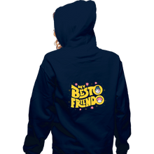 Load image into Gallery viewer, Shirts Zippered Hoodies, Unisex / Small / Navy My Besto Friendo
