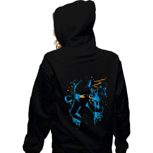 Daily_Deal_Shirts Zippered Hoodies, Unisex / Small / Black Swimming Bird