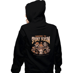 Daily_Deal_Shirts Zippered Hoodies, Unisex / Small / Black Summoning The Spooky Season