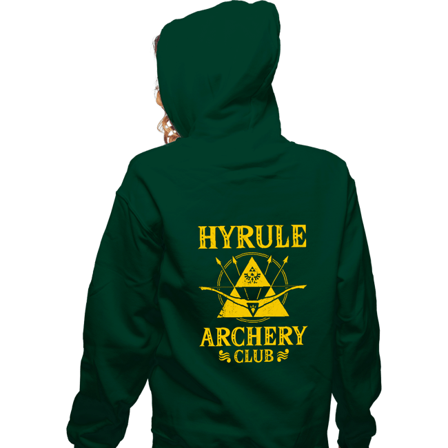 Daily_Deal_Shirts Zippered Hoodies, Unisex / Small / Irish Green Hyrule Archery Club