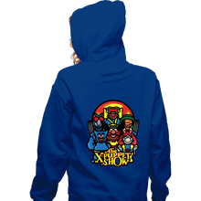 Load image into Gallery viewer, Daily_Deal_Shirts Zippered Hoodies, Unisex / Small / Royal Blue The X-Puppet Show
