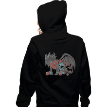 Load image into Gallery viewer, Shirts Zippered Hoodies, Unisex / Small / Black Dragon Cuties
