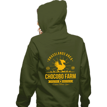 Load image into Gallery viewer, Shirts Zippered Hoodies, Unisex / Small / Military Green Chocobo Farm
