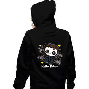 Shirts Zippered Hoodies, Unisex / Small / Black Hello Peter