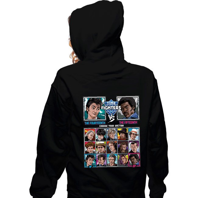 Shirts Zippered Hoodies, Unisex / Small / Black Time Fighters 14th VS 15th