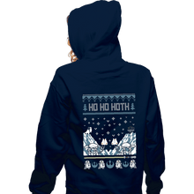 Load image into Gallery viewer, Shirts Zippered Hoodies, Unisex / Small / Navy Ho Ho Hoth
