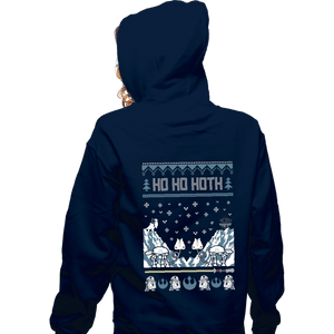 Shirts Zippered Hoodies, Unisex / Small / Navy Ho Ho Hoth