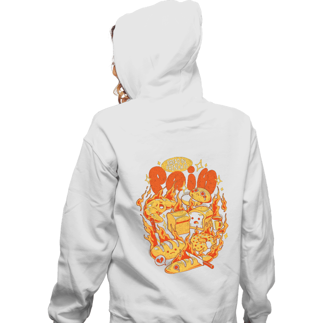 Last_Chance_Shirts Zippered Hoodies, Unisex / Small / White Bread Is Pain