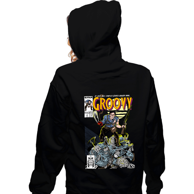 Secret_Shirts Zippered Hoodies, Unisex / Small / Black Groovy Comics