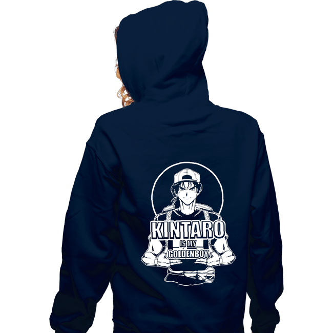 Daily_Deal_Shirts Zippered Hoodies, Unisex / Small / Navy Kintaro Is My Goldenboy
