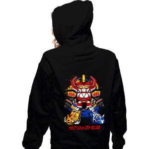 Daily_Deal_Shirts Zippered Hoodies, Unisex / Small / Black Chibi Megazord