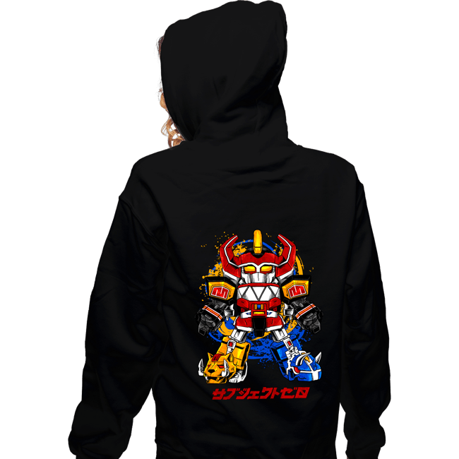 Daily_Deal_Shirts Zippered Hoodies, Unisex / Small / Black Chibi Megazord
