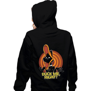 Shirts Zippered Hoodies, Unisex / Small / Black Duck Me