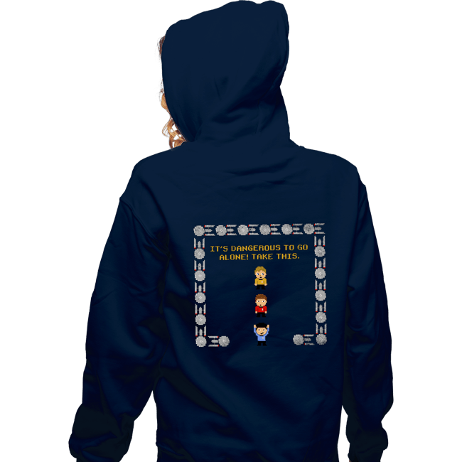 Secret_Shirts Zippered Hoodies, Unisex / Small / Navy Redshirt Zelda!