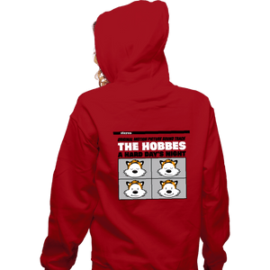 Daily_Deal_Shirts Zippered Hoodies, Unisex / Small / Red The Hobbes Album