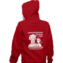 Load image into Gallery viewer, Daily_Deal_Shirts Zippered Hoodies, Unisex / Small / Red Planetary Pizza
