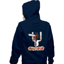 Load image into Gallery viewer, Daily_Deal_Shirts Zippered Hoodies, Unisex / Small / Navy Chainsawholio
