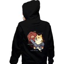 Load image into Gallery viewer, Secret_Shirts Zippered Hoodies, Unisex / Small / Black D&amp;D Doge Meme
