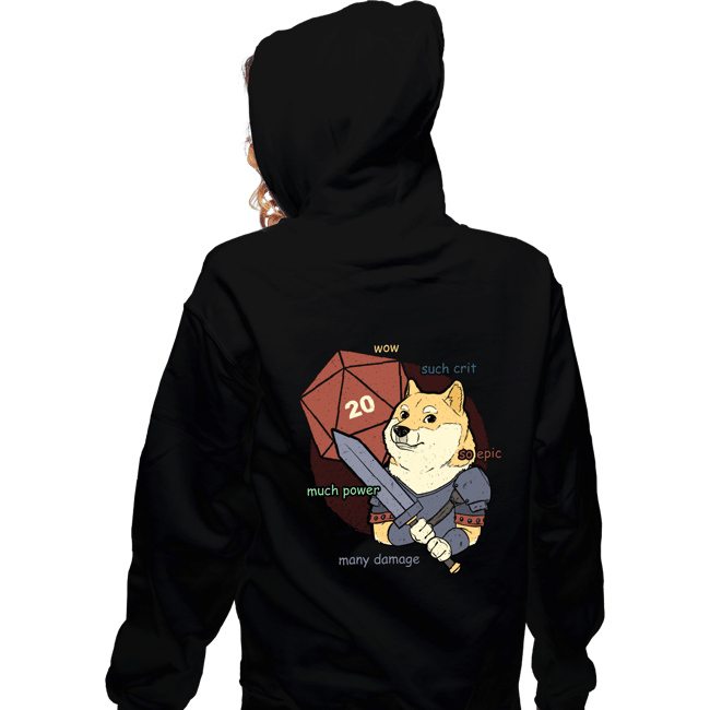 Secret_Shirts Zippered Hoodies, Unisex / Small / Black D&D Doge Meme