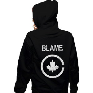 Shirts Zippered Hoodies, Unisex / Small / Black Blame Canada