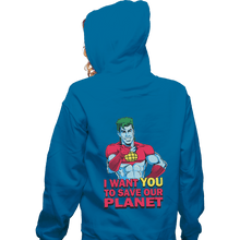 Load image into Gallery viewer, Shirts Zippered Hoodies, Unisex / Small / Royal Blue Planeteer Call
