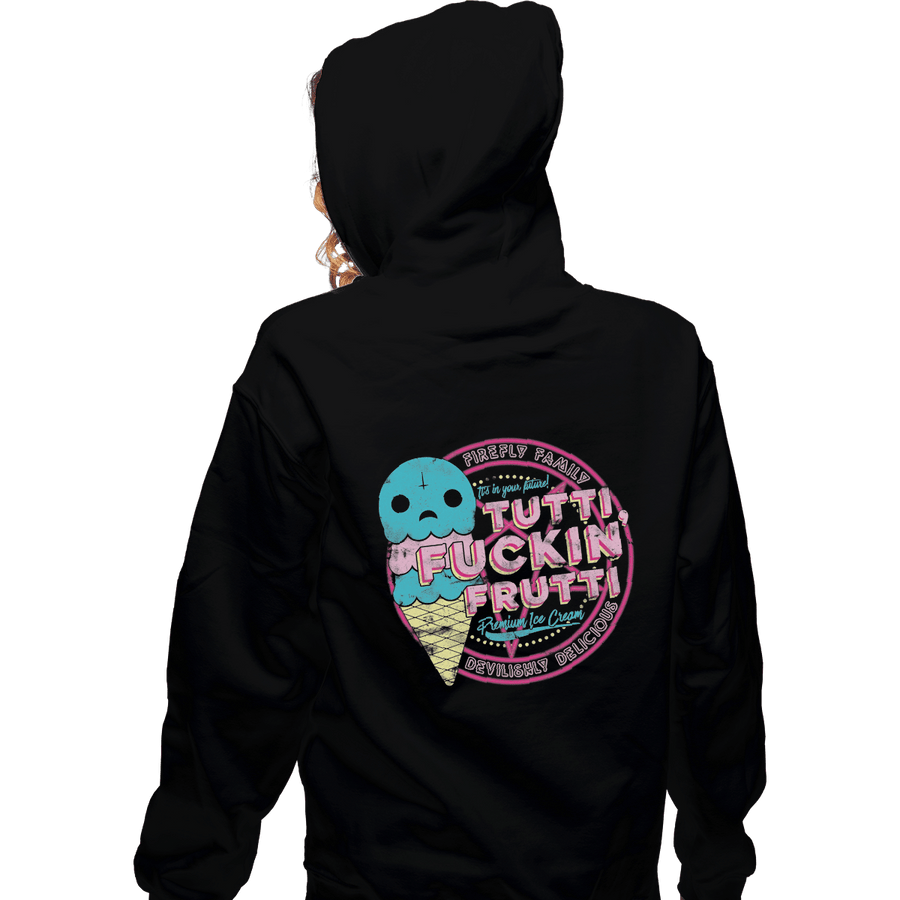 Shirts Pullover Hoodies, Unisex / Small / Black Tutti Frutti