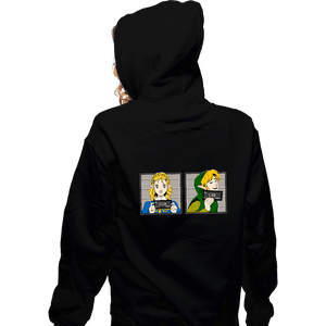 Shirts Zippered Hoodies, Unisex / Small / Black Arrested In Hyrule
