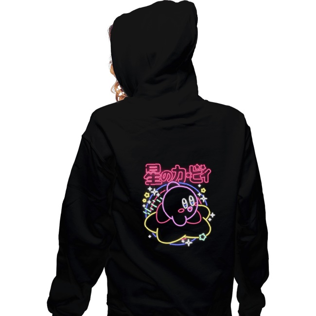 Daily_Deal_Shirts Zippered Hoodies, Unisex / Small / Black Neon Kirby