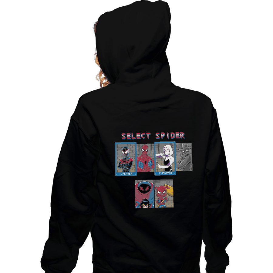 Shirts Zippered Hoodies, Unisex / Small / Black Select Spider