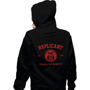 Daily_Deal_Shirts Zippered Hoodies, Unisex / Small / Black Replicant University