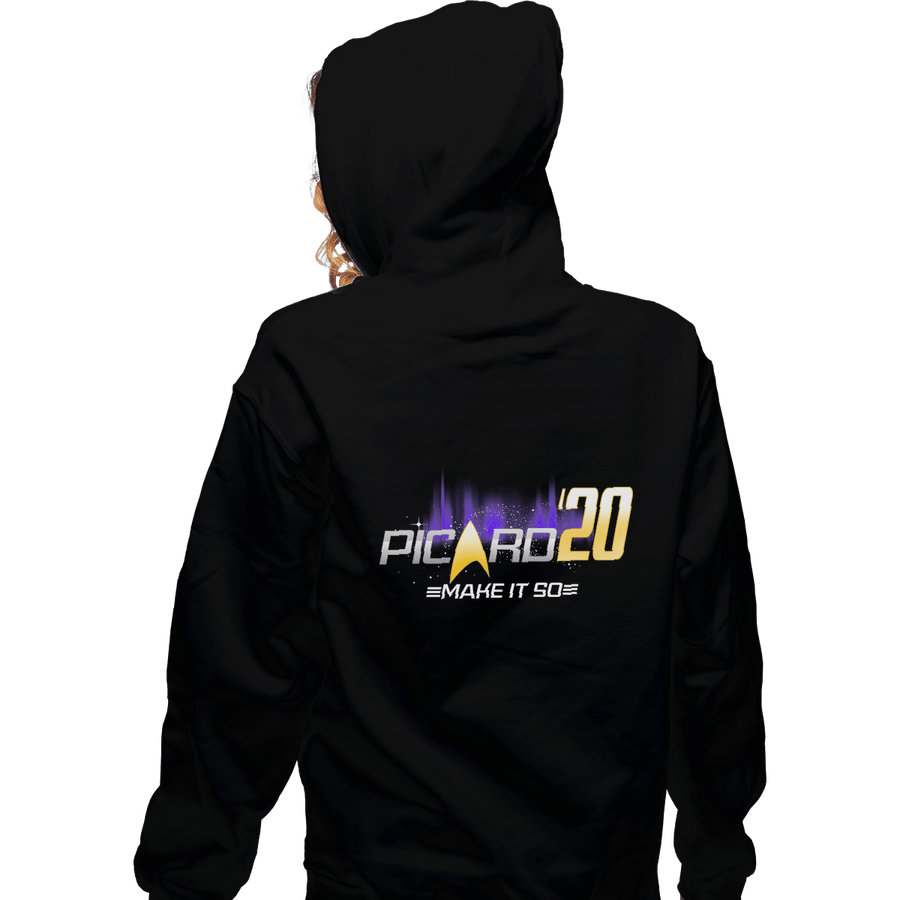 Shirts Pullover Hoodies, Unisex / Small / Black Make It So