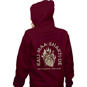 Shirts Zippered Hoodies, Unisex / Small / Maroon Kali Maa