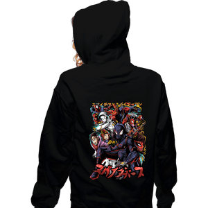 Last_Chance_Shirts Zippered Hoodies, Unisex / Small / Black Spider In A Spiderverse