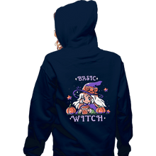 Load image into Gallery viewer, Daily_Deal_Shirts Zippered Hoodies, Unisex / Small / Navy Basic Witch Season
