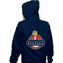 Load image into Gallery viewer, Shirts Pullover Hoodies, Unisex / Small / Navy Springfield Monorail
