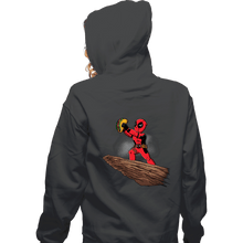 Load image into Gallery viewer, Daily_Deal_Shirts Zippered Hoodies, Unisex / Small / Dark Heather The Tacos King
