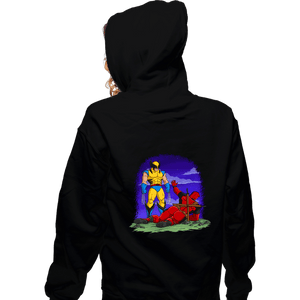 Daily_Deal_Shirts Zippered Hoodies, Unisex / Small / Black Mutant Butt